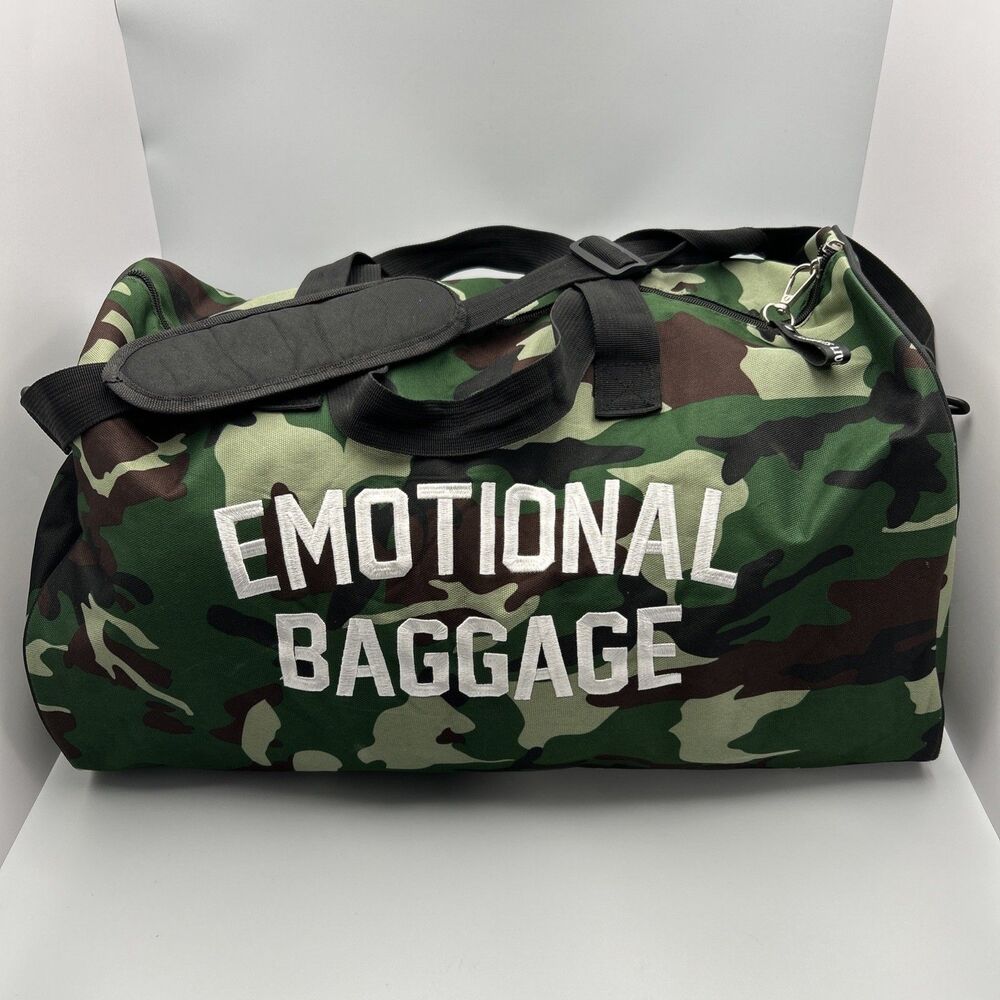A$$Holes Live Forever 24" Duffel Bag Emotional Baggage Embroidered Army Camo